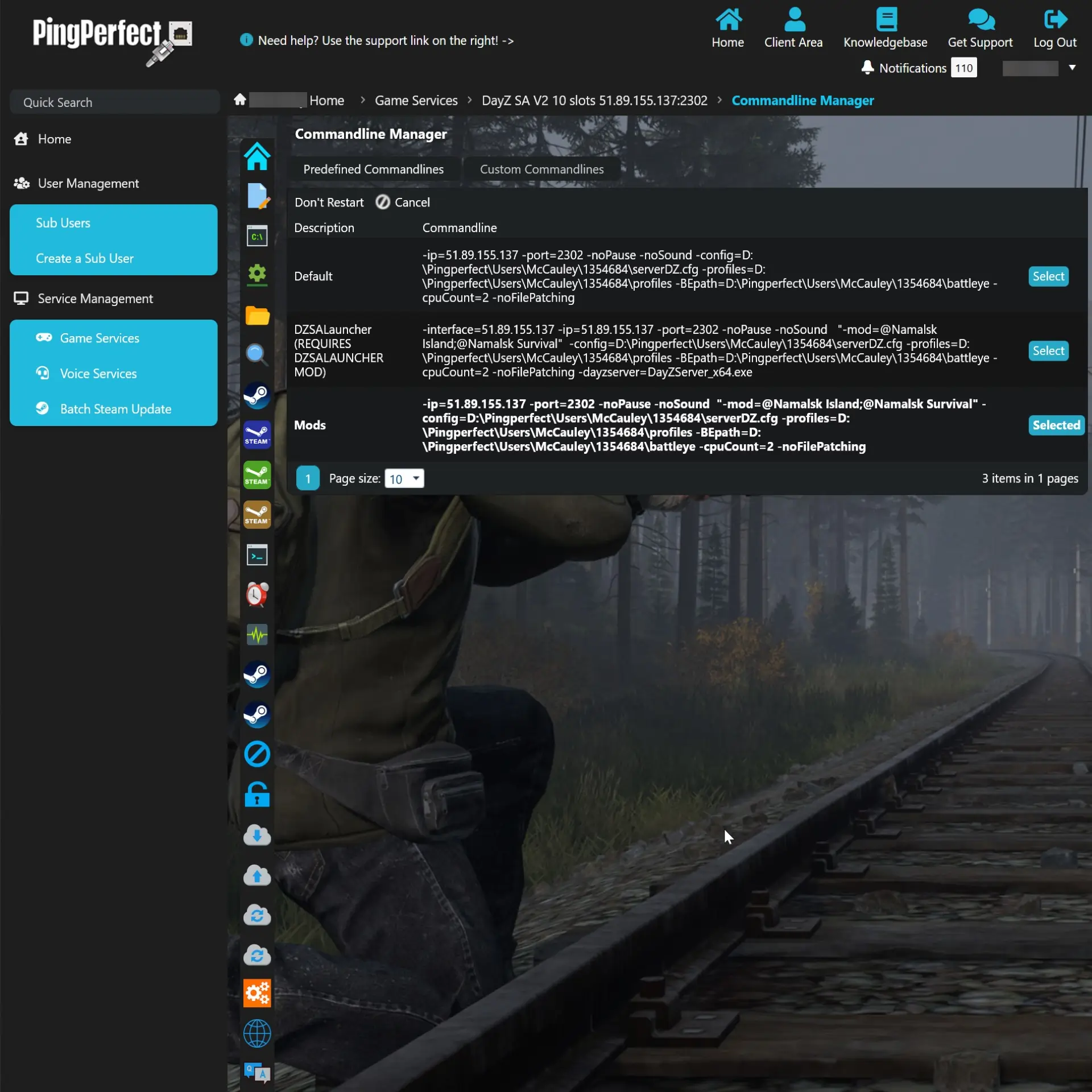Gamepanel Commandline Manager Image